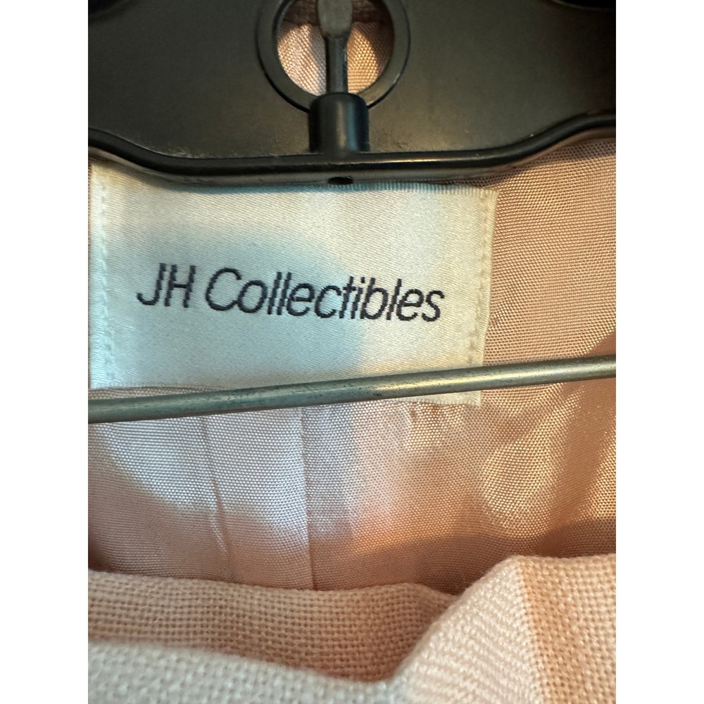 JH Collectibles Pink Linen Blend Blazer Skirt Suit Set Women Size 12 - Picture 5 of 9